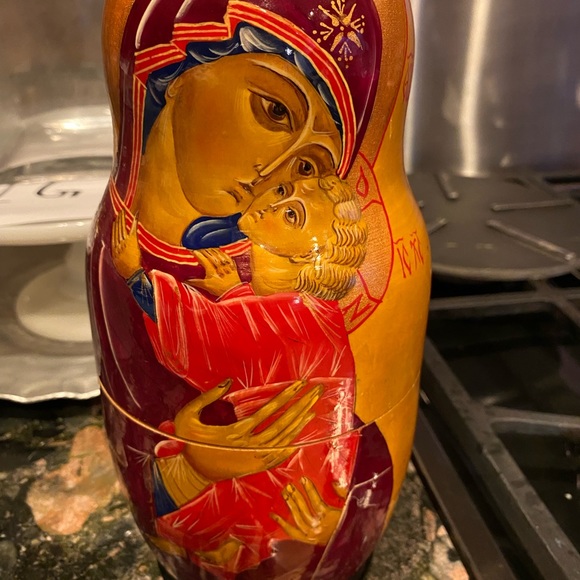 COPY - Matryoshka Russian wooden Nesting Doll Religious set of 10 - Picture 10 of 16